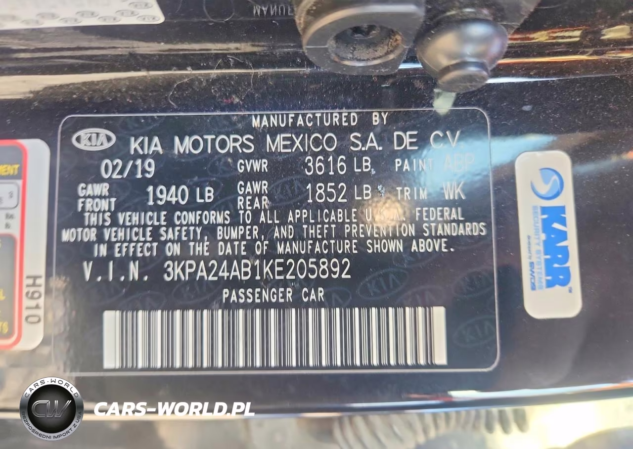 2019 Kia Rio S VIN:3KPA24AB1KE205892 - 12
