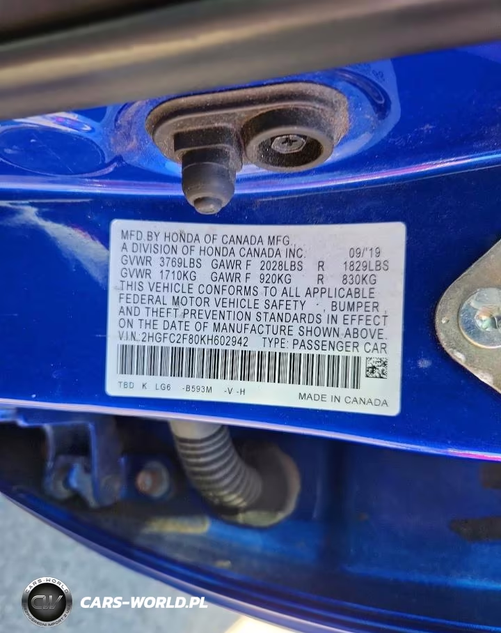 HONDA CIVIC VIN:2HGFC2F80KH602942 - 12
