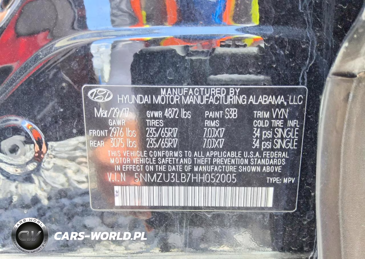 2017 Hyundai Santa Fe Sport 2.4L VIN:5NMZU3LB7HH052005 - 13