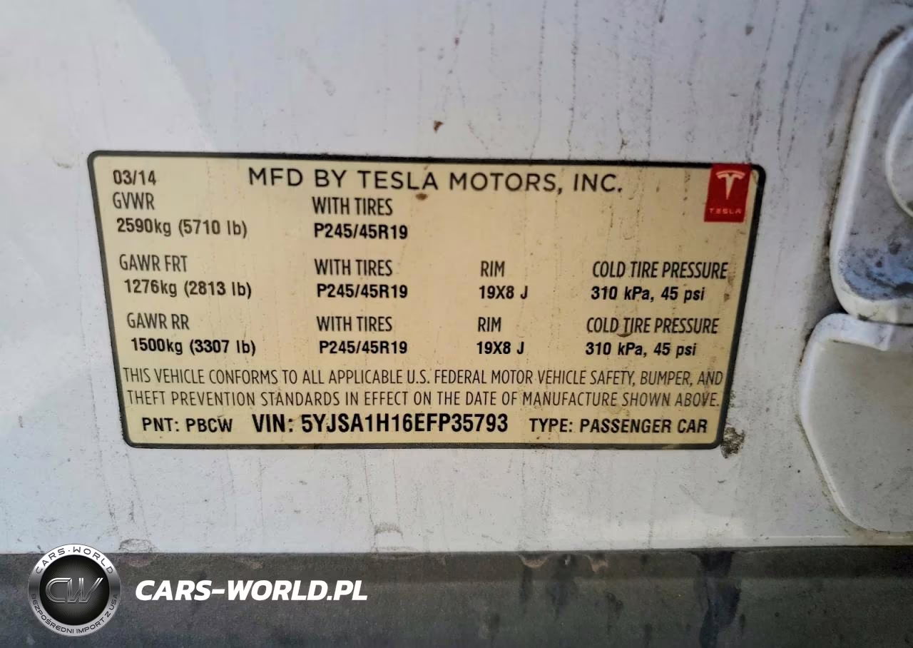 2014 Tesla Model S VIN:5YJSA1H16EFP35793 - 13