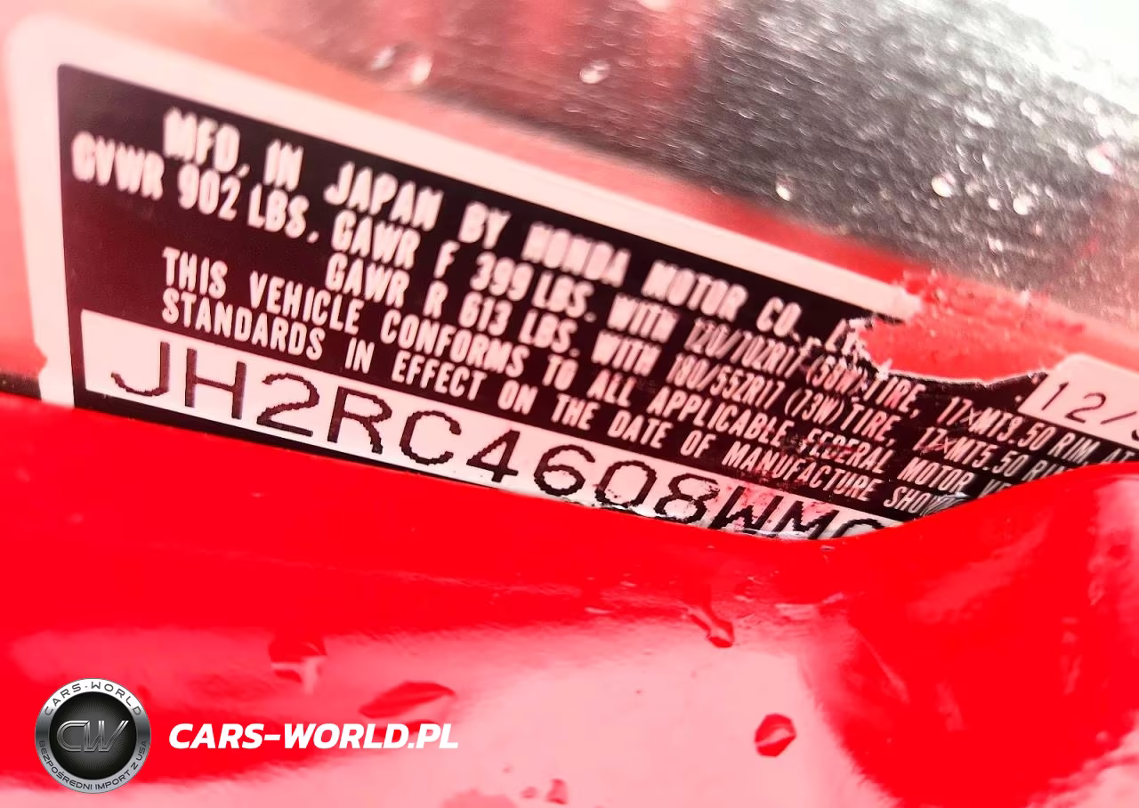 1998 Honda Vfr800 F1 VIN:JH2RC4608WM001354 - 9