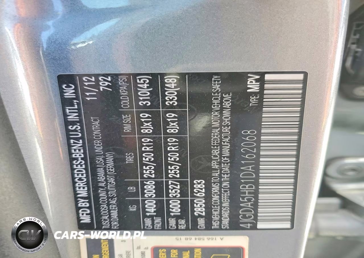 2013 Mercedes-Benz Ml 350 4Matic VIN:4JGDA5HB1DA162068 - 13