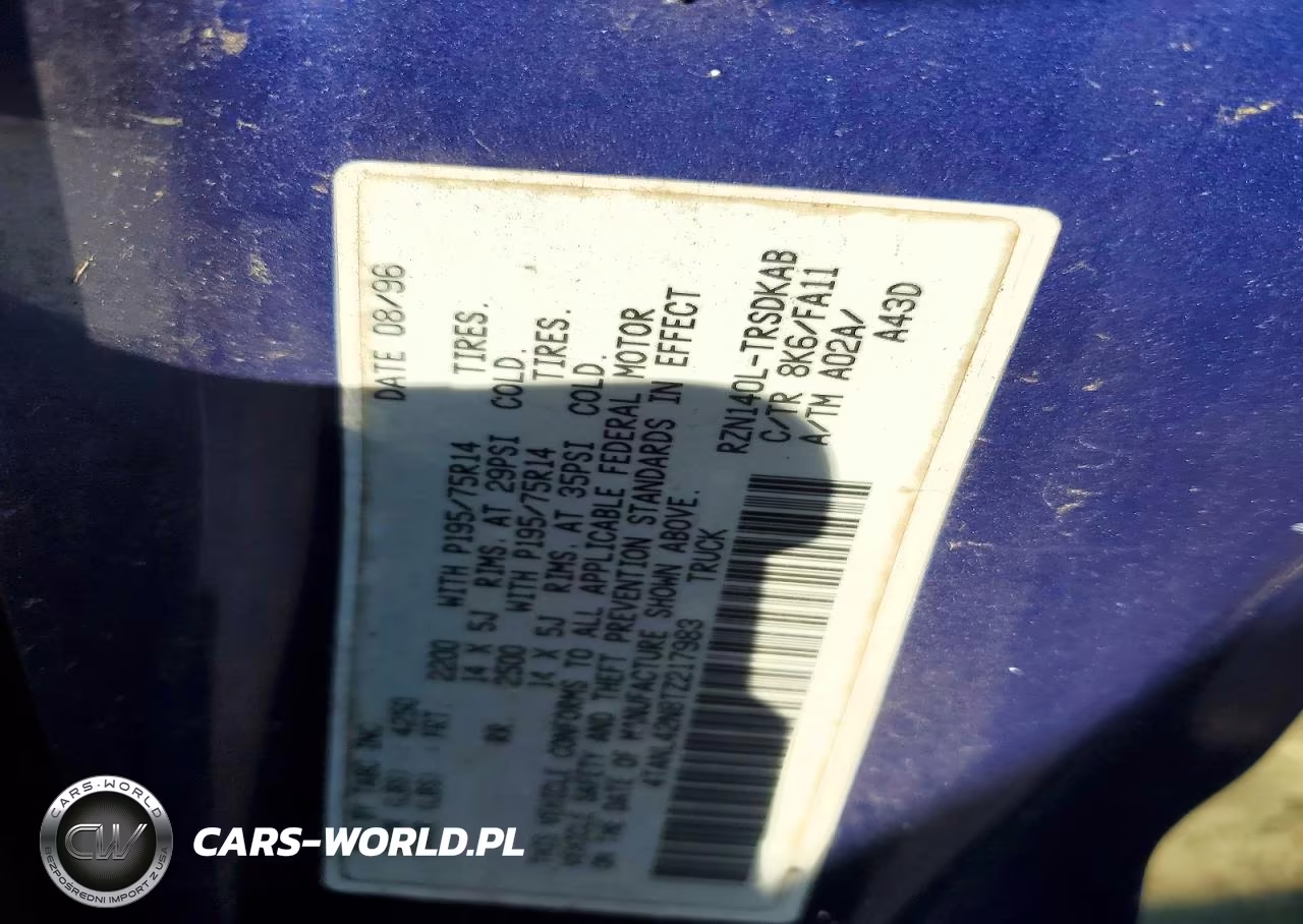 1996 Toyota Tacoma Base VIN:4TANL42N8TZ217983 - 12