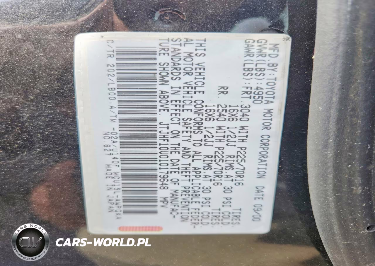 2001 Lexus Rx 300 VIN:JTJHF10U010179648 - 12