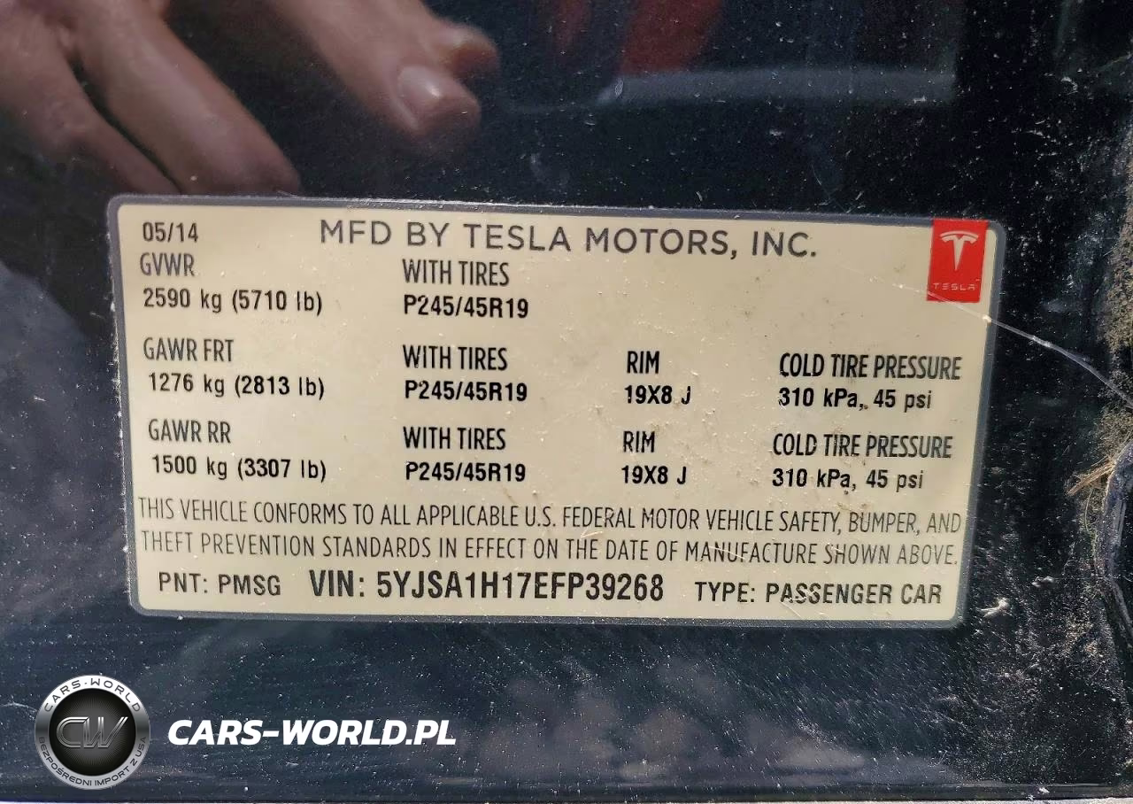 2014 Tesla Model S VIN:5YJSA1H17EFP39268 - 12