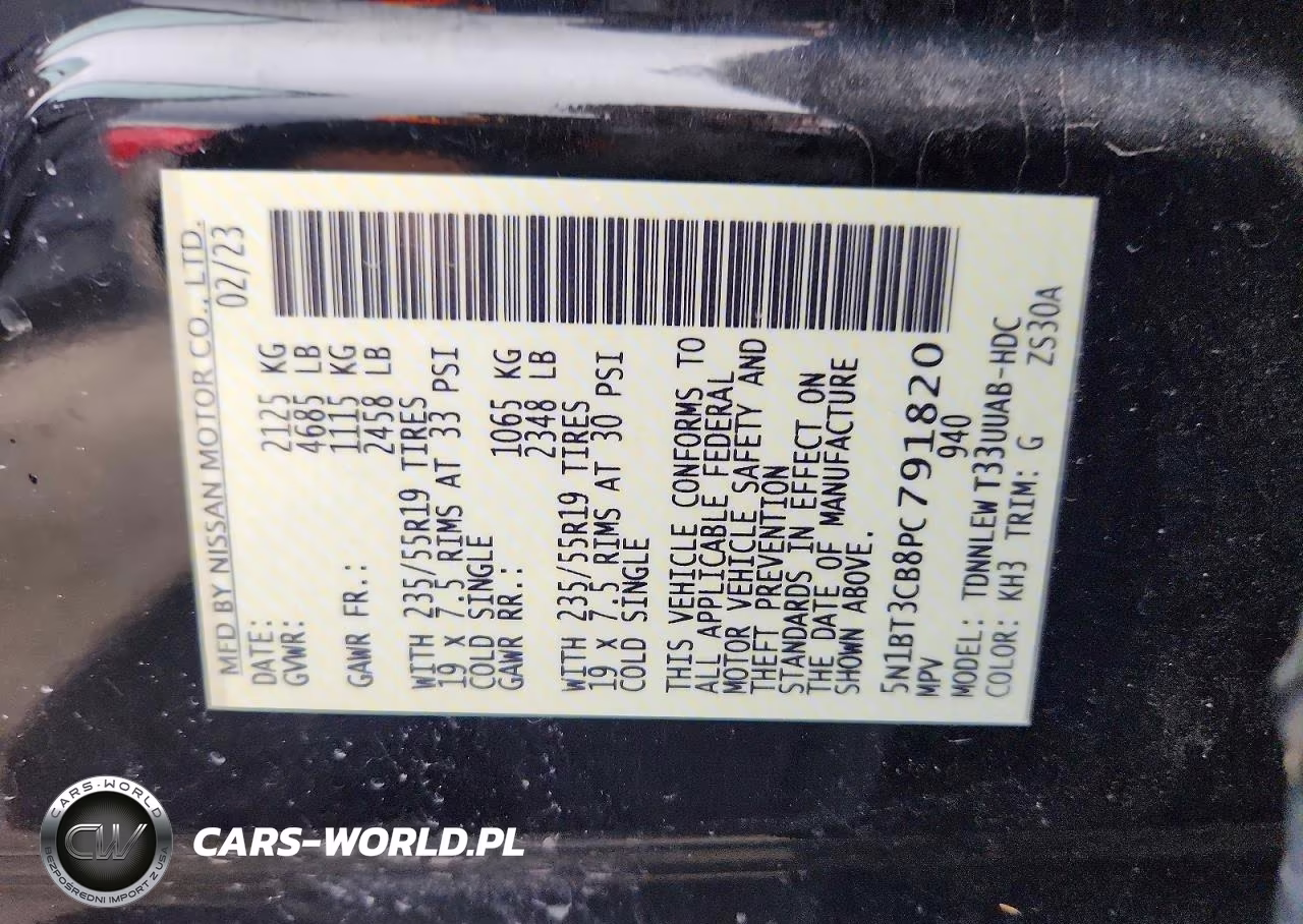 2023 Nissan Rogue Sl VIN:5N1BT3CB8PC791820 - 12