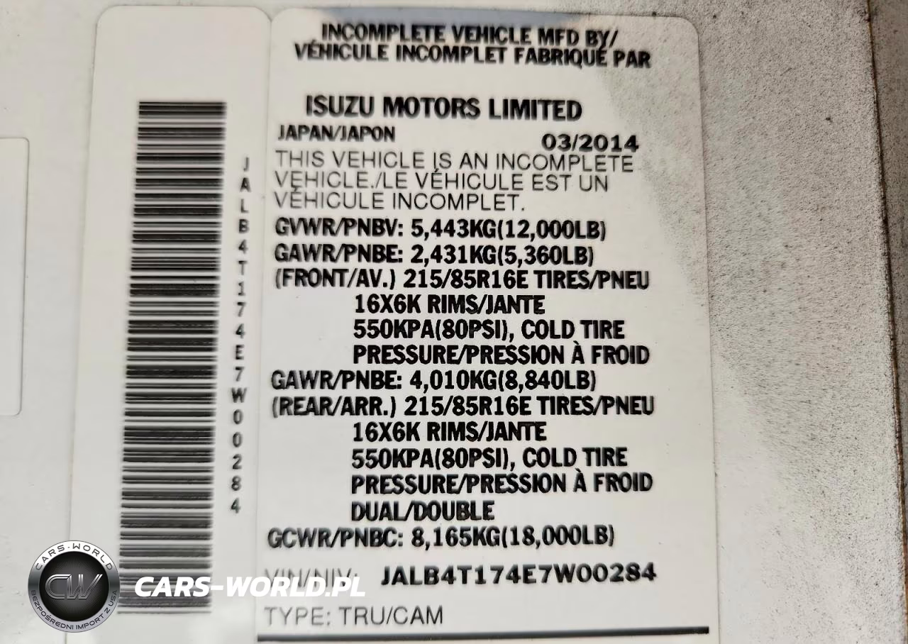 2014 Isuzu Npr VIN:JALB4T174E7W00284 - 13