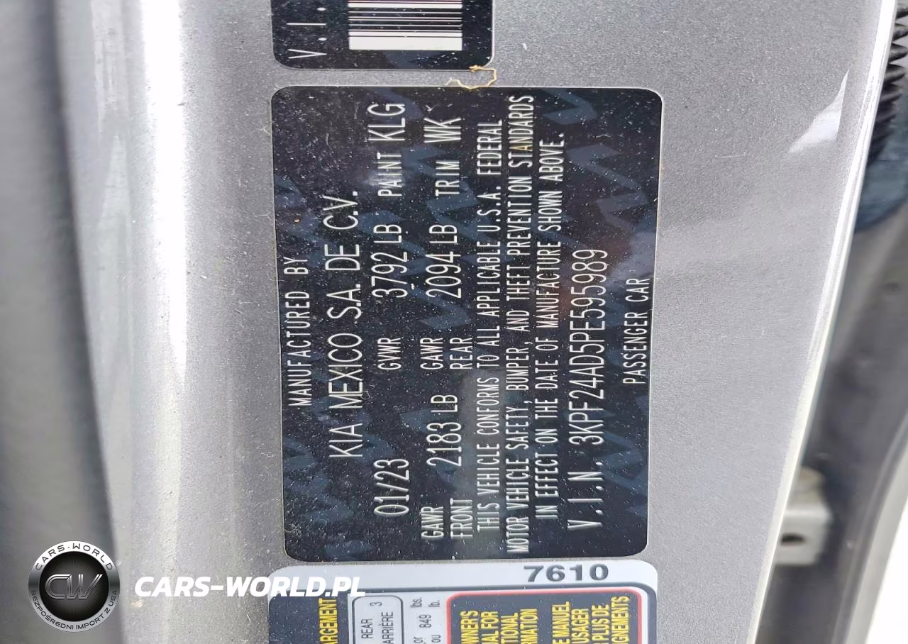 2023 Kia Forte Lxs VIN:3KPF24AD5PE595989 - 13