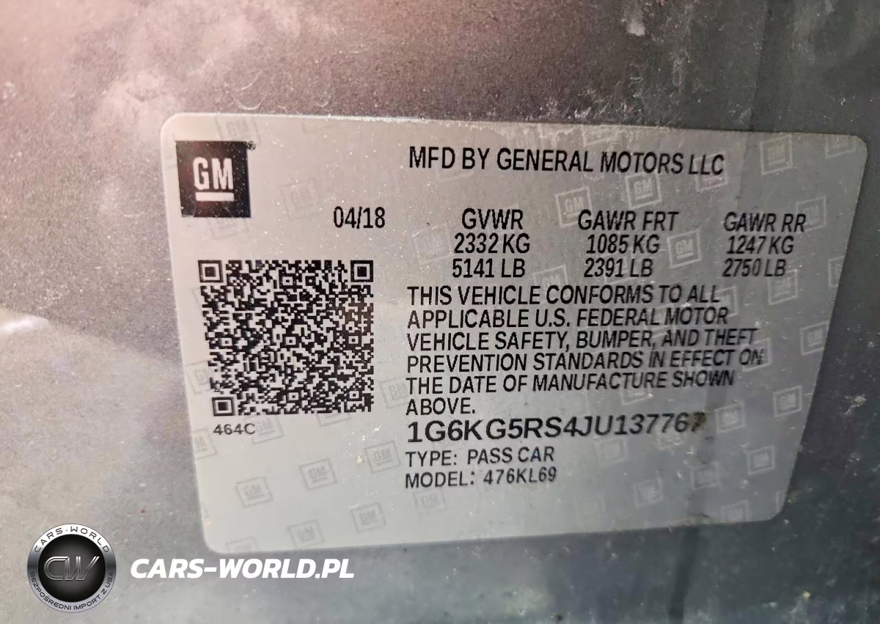 2018 Cadillac Ct6 Premium Luxury Csav VIN:1G6KG5RS4JU137767 - 12