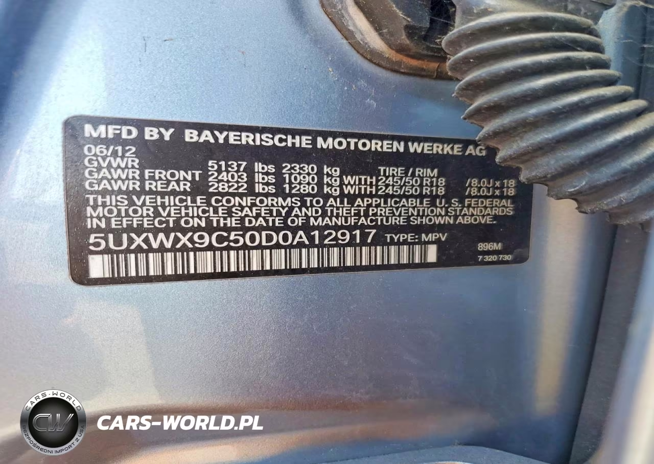 2013 BMW X3 xDrive28I VIN:5UXWX9C50D0A12917 - 13