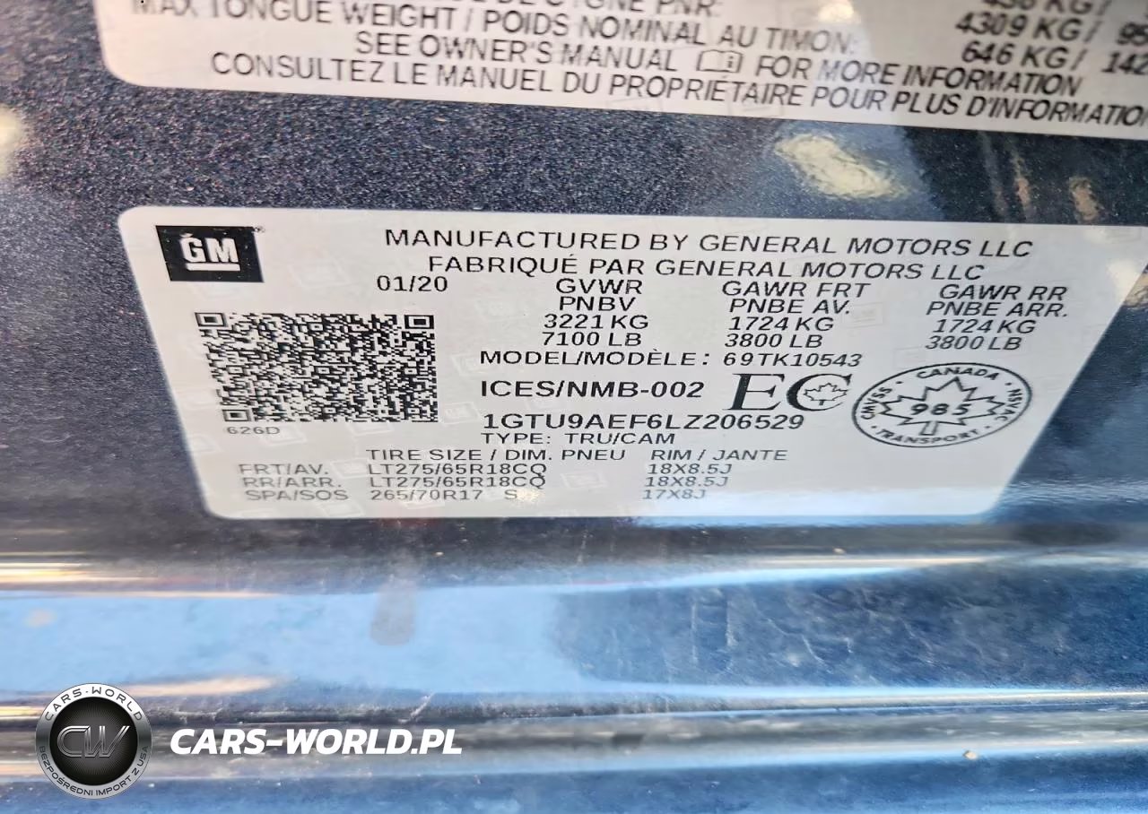 2020 GMC Sierra K1500 VIN:1GTU9AEF6LZ206529 - 12