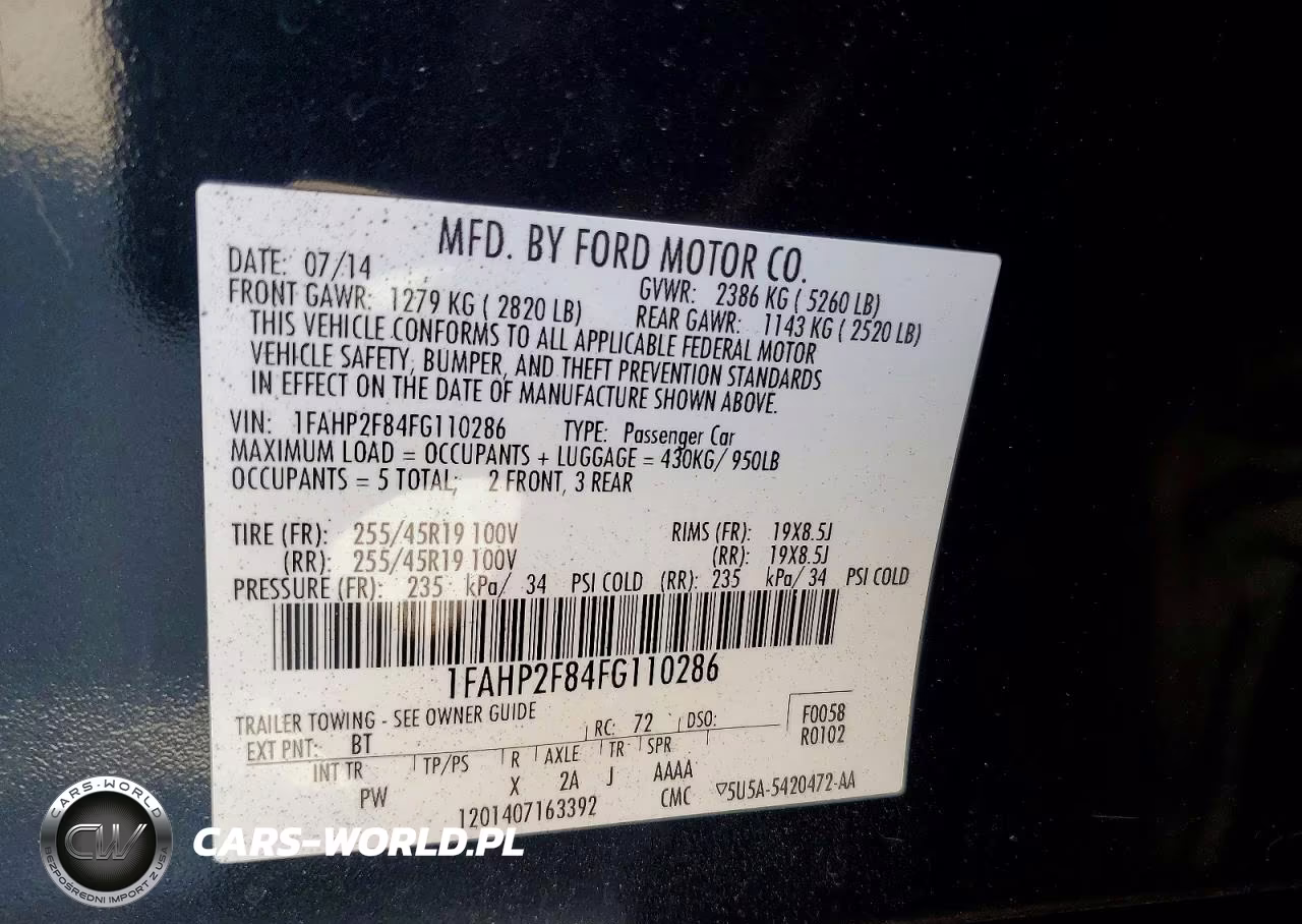 2015 Ford Taurus VIN:1FAHP2F84FG110286 - 12