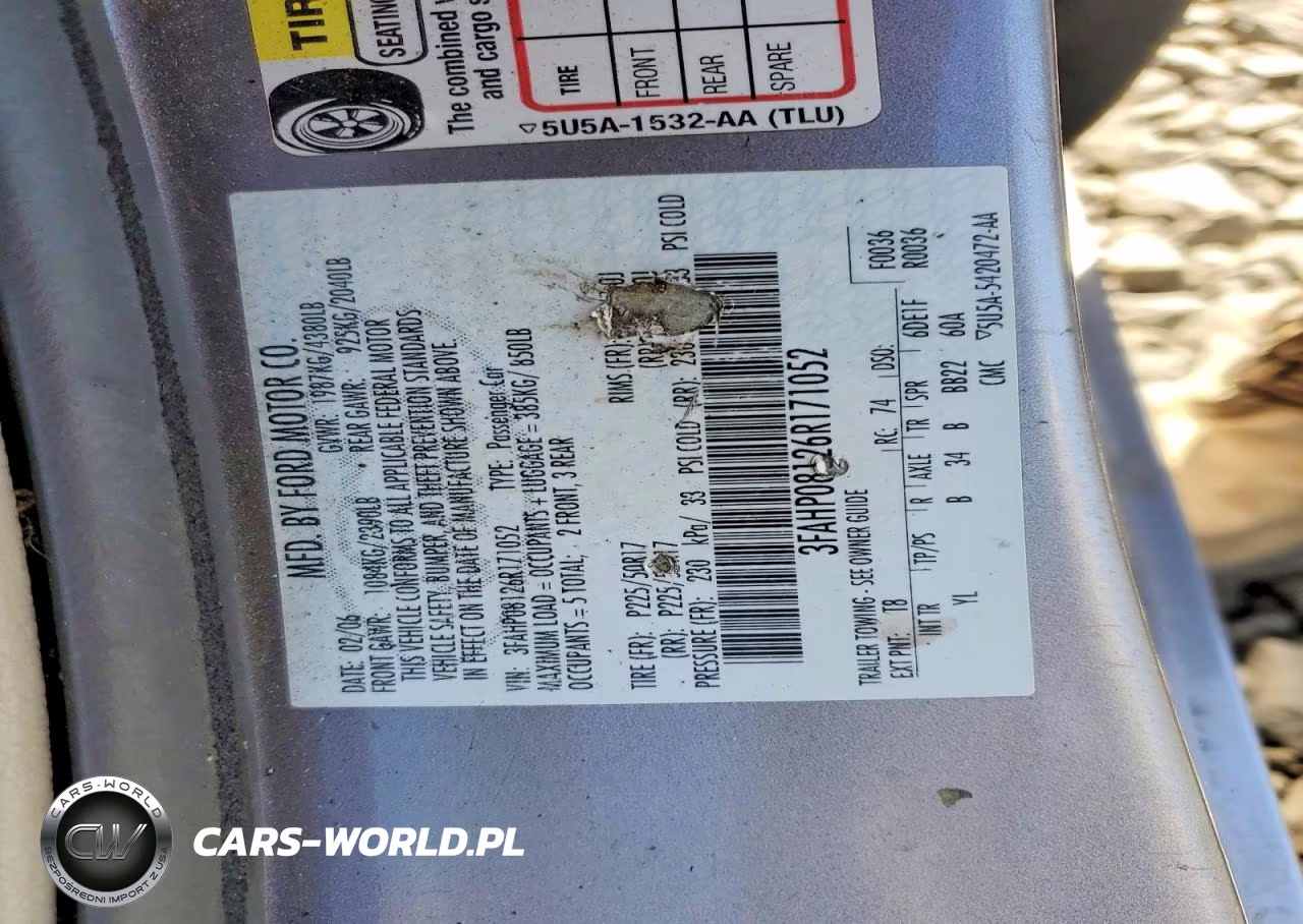 2006 Ford Fusion Sel VIN:3FAHP08126R171052 - 12