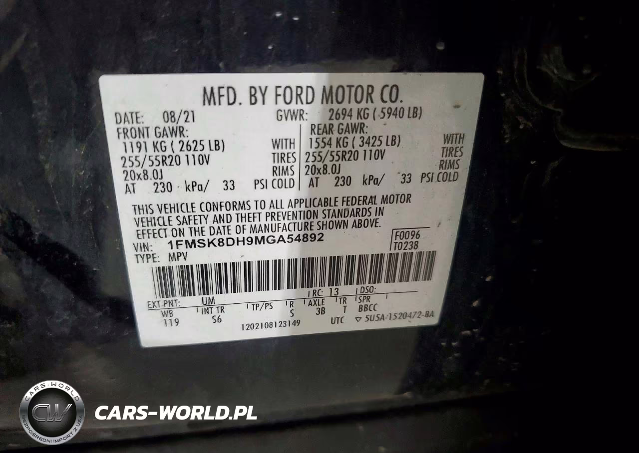2021 Ford Explorer Xlt VIN:1FMSK8DH9MGA54892 - 13