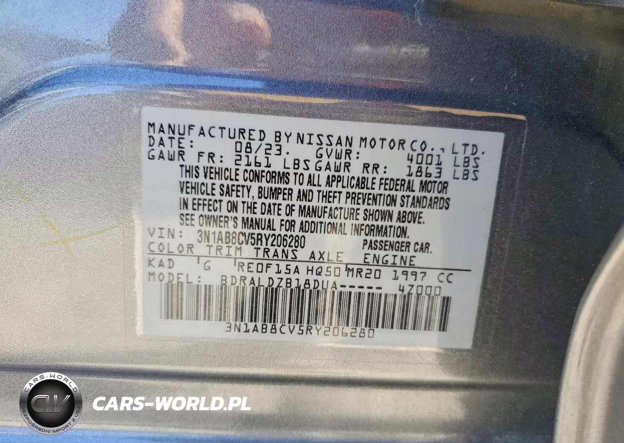 2024 Nissan Sentra Sv VIN:3N1AB8CV5RY206280 - 12
