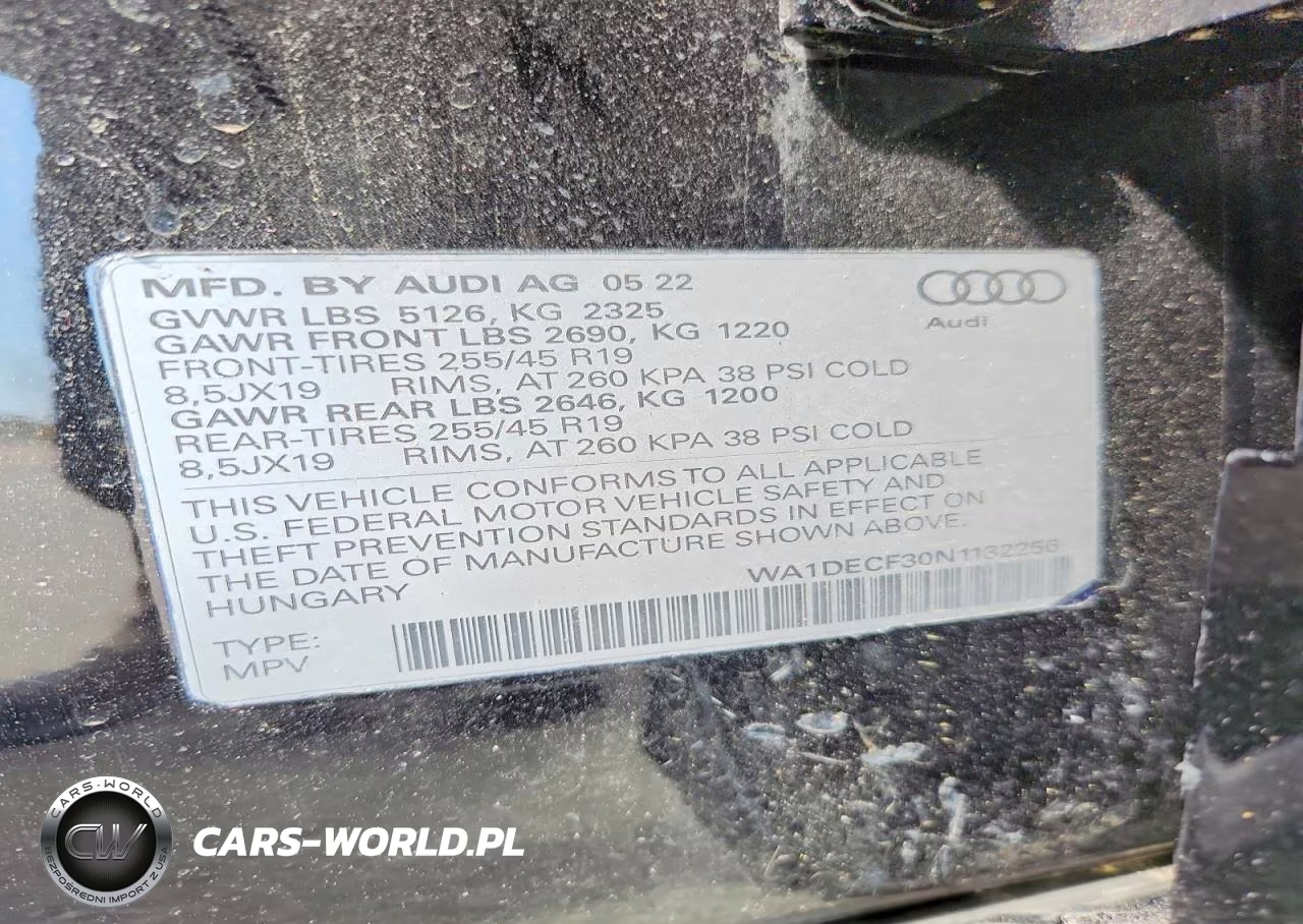 2022 Audi Q3 Quattro VIN:WA1DECF30N1132256 - 13