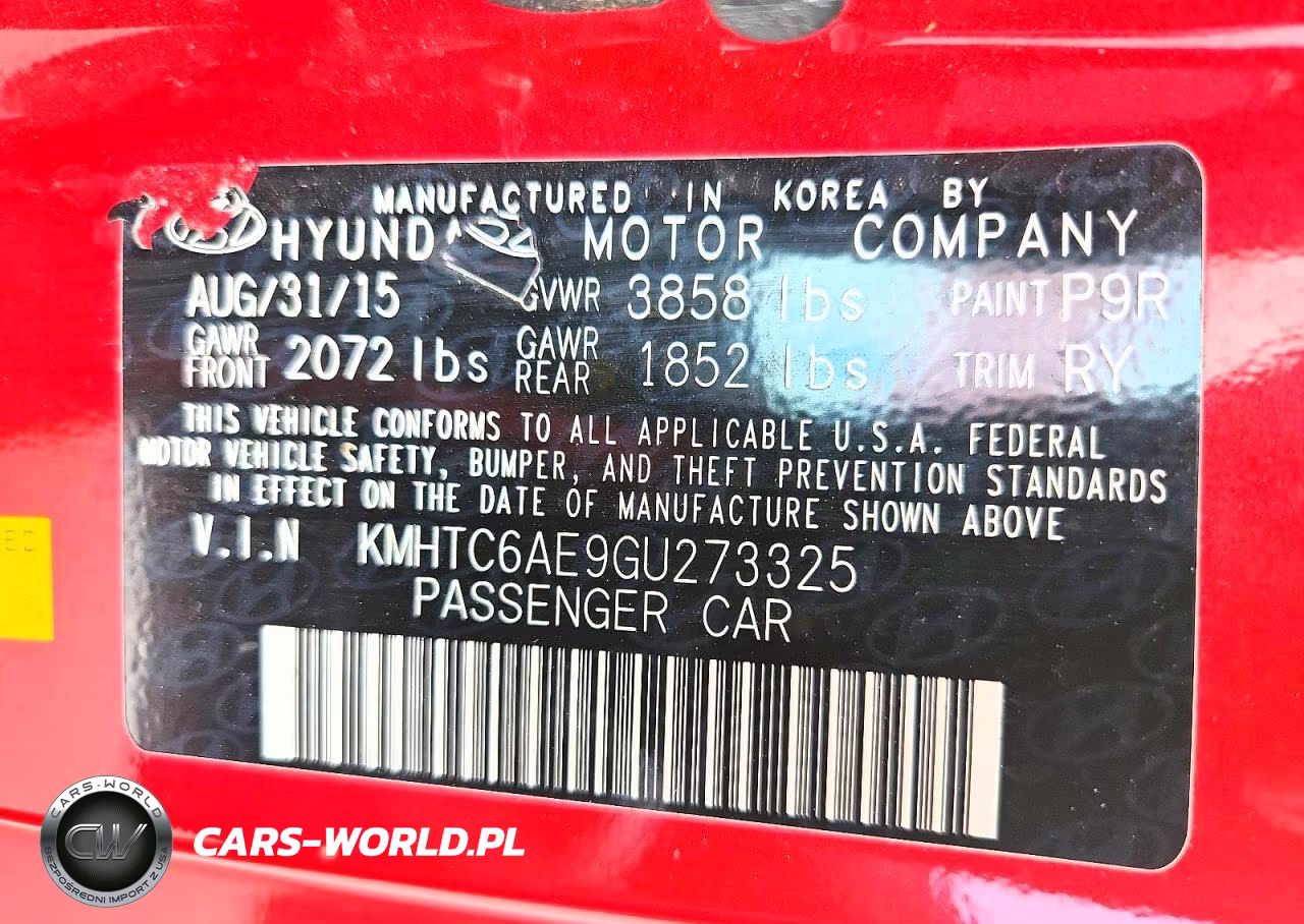 2016 Hyundai Veloster Turbo VIN:KMHTC6AE9GU273325 - 12