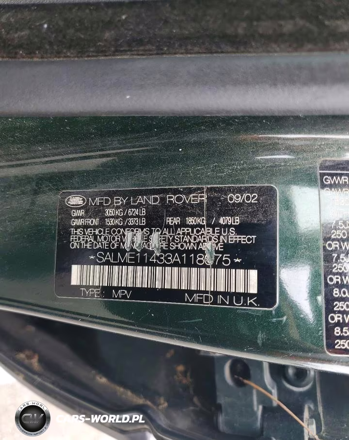 2003 Land Rover Range Rover Hse VIN:SALME11433A118075 - 13