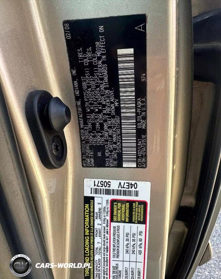 2008 Toyota Sienna Xle VIN:5TDZK22C18S175807 - 10
