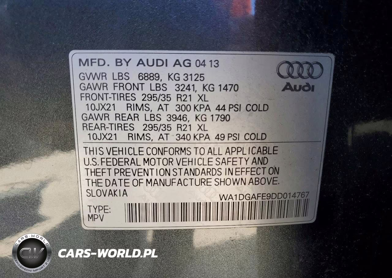 2013 Audi Q7 Prestige VIN:WA1DGAFE9DD014767 - 14