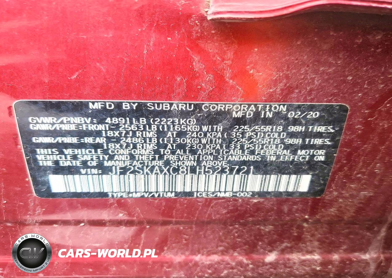2020 Subaru Forester Touring VIN:JF2SKAXC8LH523721 - 13