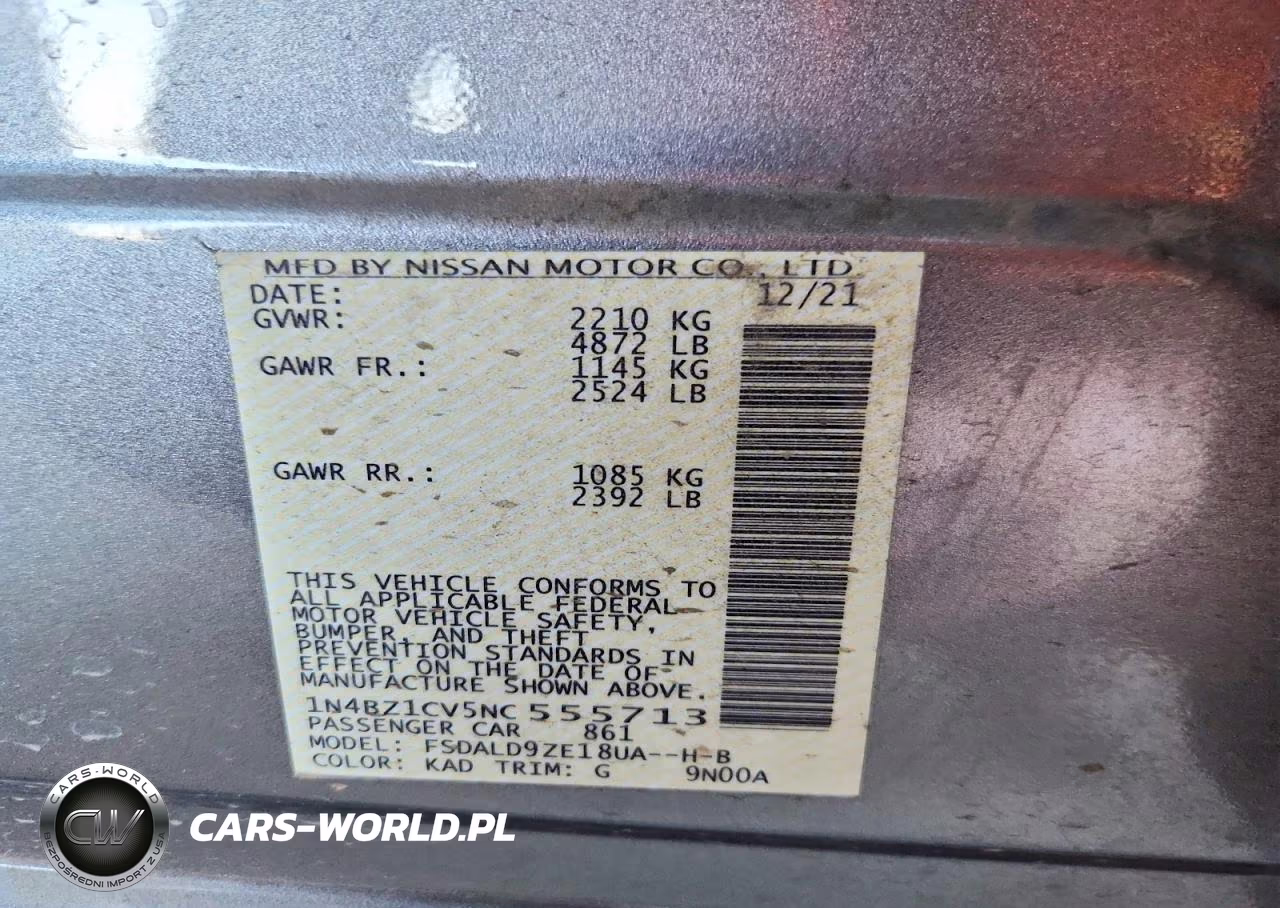 2022 Nissan Leaf Sv Plus VIN:1N4BZ1CV5NC555713 - 12