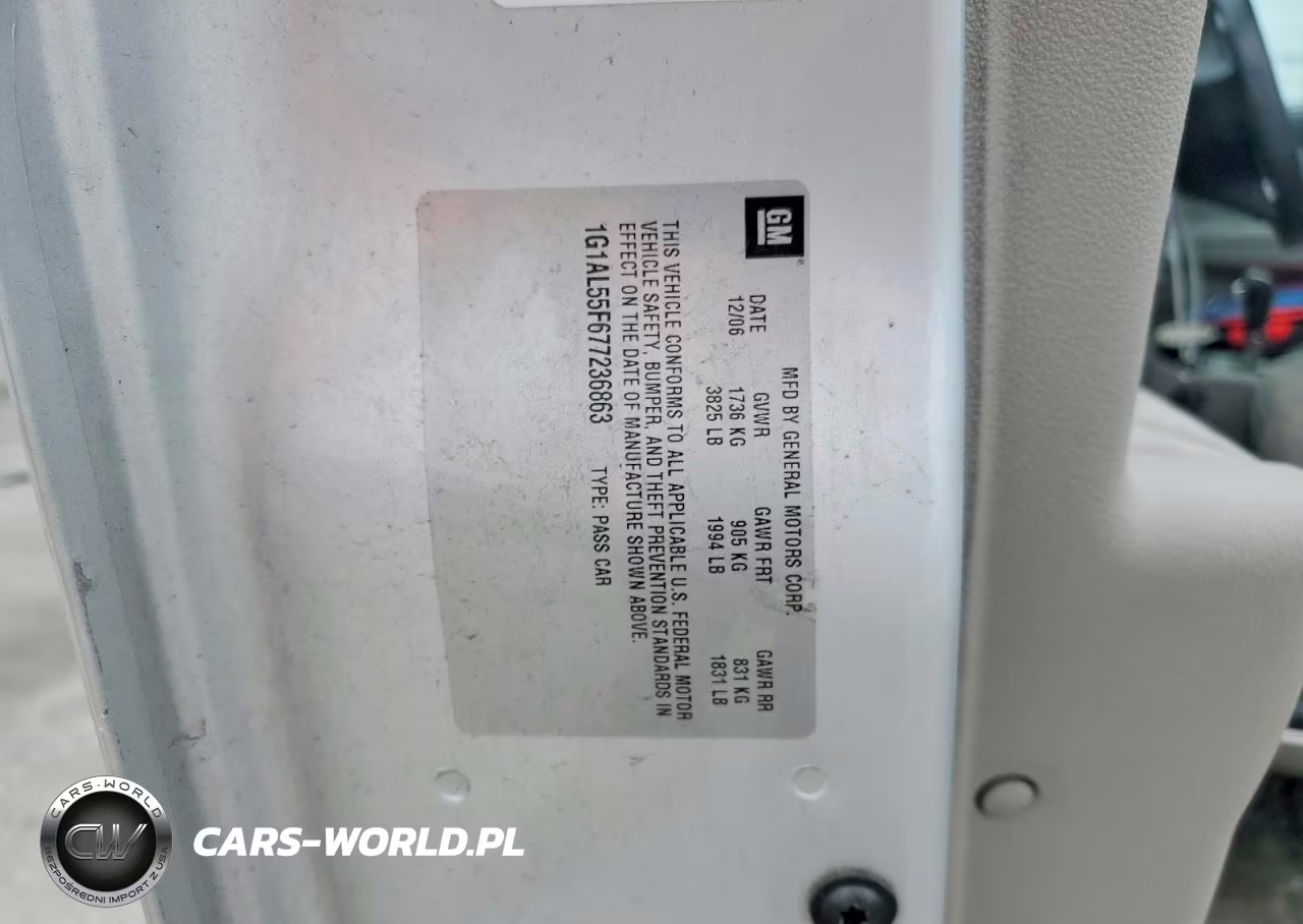 2007 Chevrolet Cobalt Lt VIN:1G1AL55F677236863 - 12