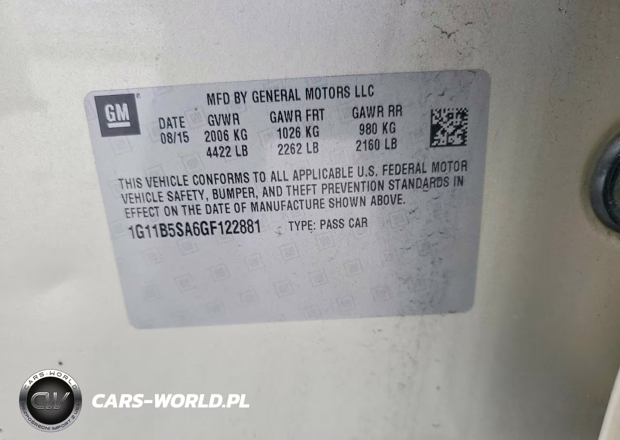 2016 Chevrolet Malibu Limited Ls VIN:1G11B5SA6GF122881 - 12
