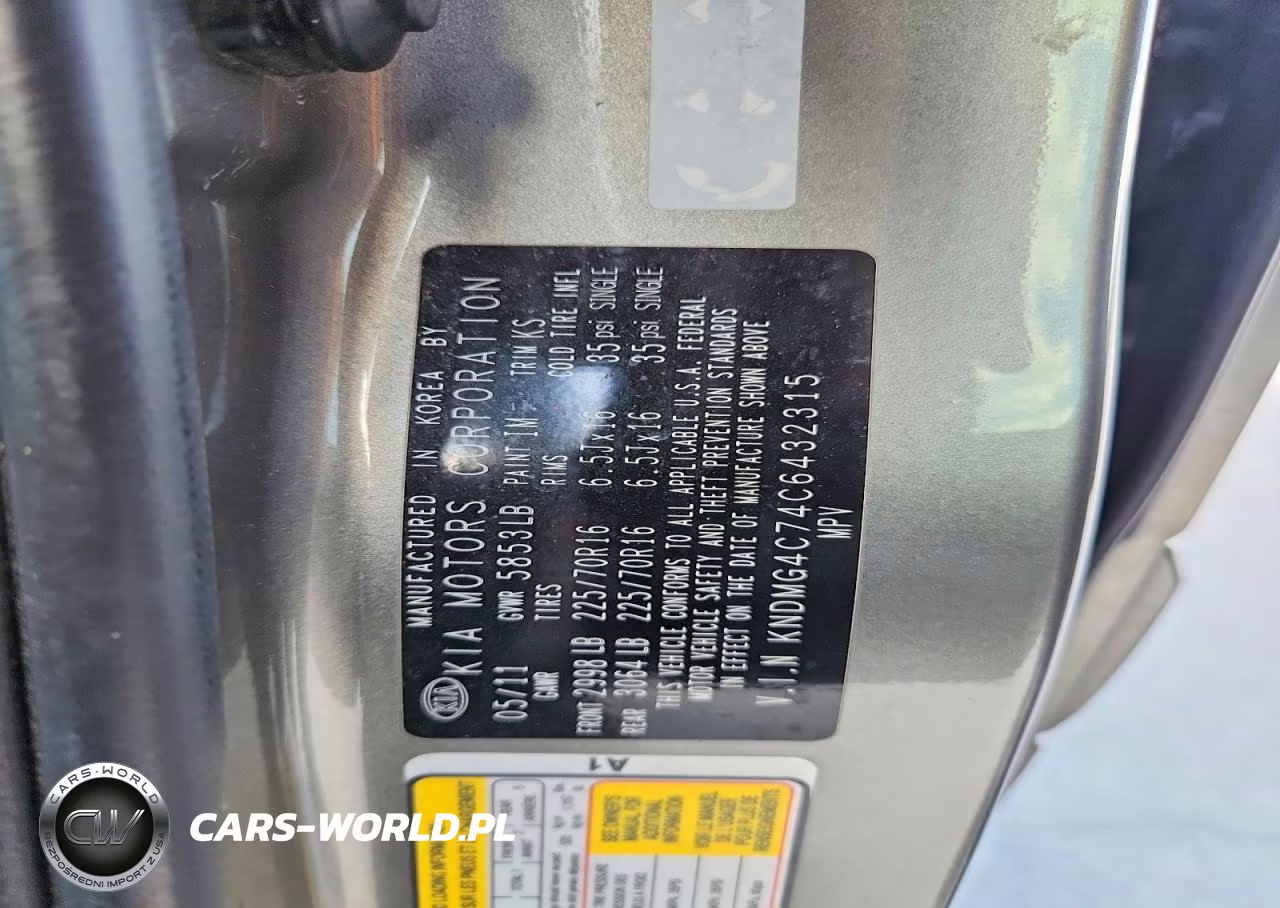 2012 Kia Sedona Lx VIN:KNDMG4C74C6432315 - 13