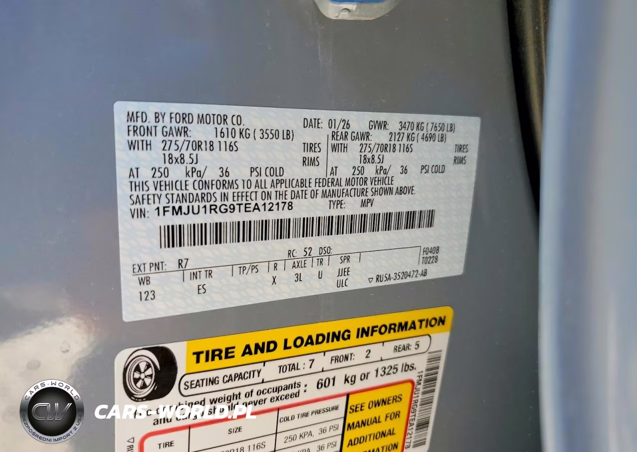 2026 Ford Expedition Tremor VIN:1FMJU1RG9TEA12178 - 13