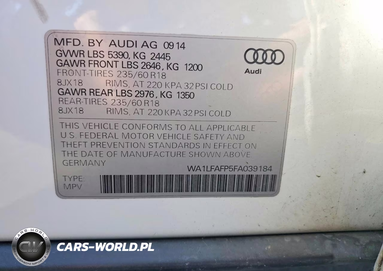2015 Audi Q5 Premium Plus VIN:WA1LFAFP5FA039184 - 12
