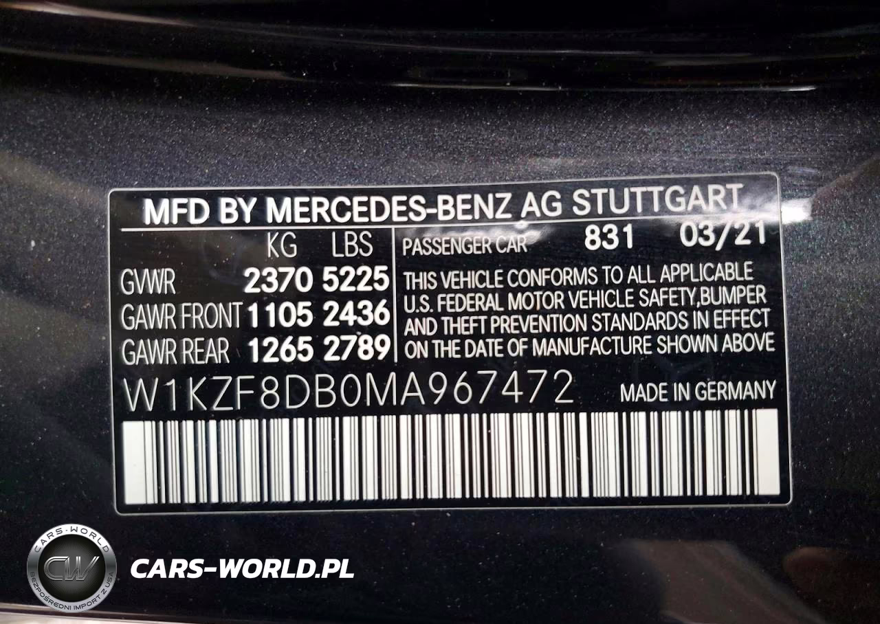 2021 Mercedes-Benz E 350 VIN:W1KZF8DB0MA967472 - 12