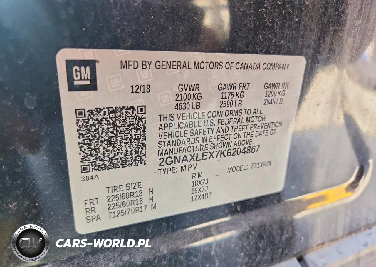 2019 Chevrolet Equinox Lt VIN:2GNAXLEX7K6204867 - 13