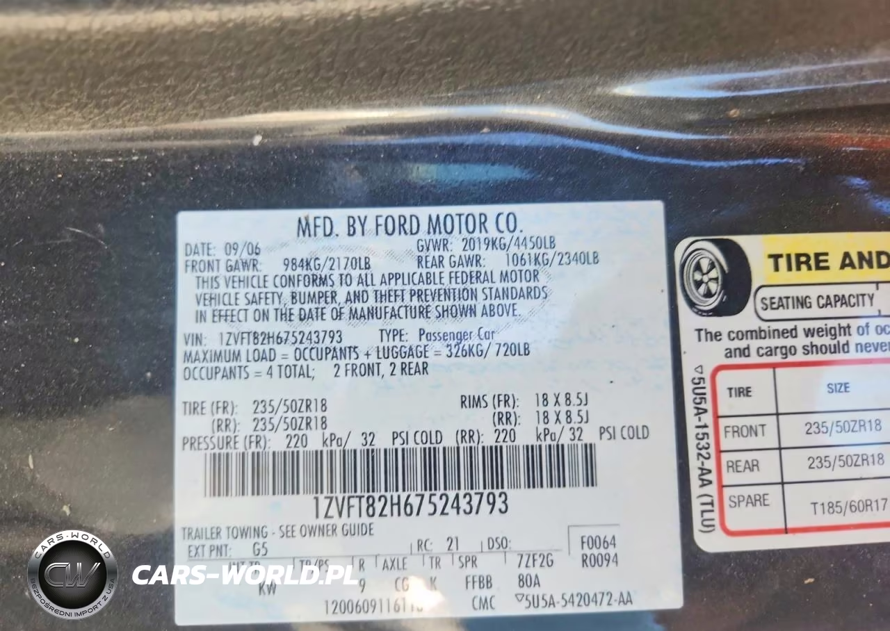 2007 Ford Mustang Gt VIN:1ZVFT82H675243793 - 12