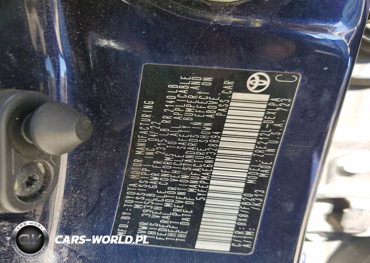 2022 Toyota Corolla Le VIN:5YFEPMAE6NP328894 - 12