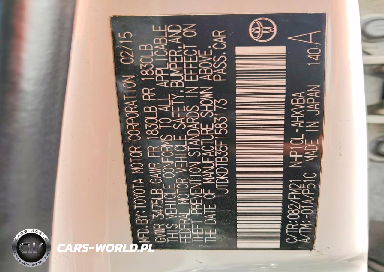 2015 Toyota Prius C Two VIN:JTDKDTB35F1583173 - 12