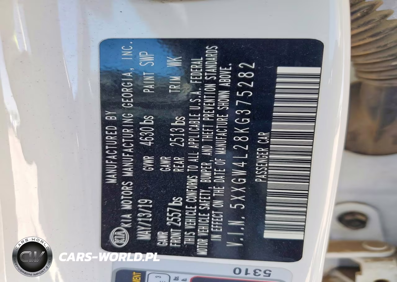 2019 Kia Optima Sx VIN:5XXGW4L28KG375282 - 12