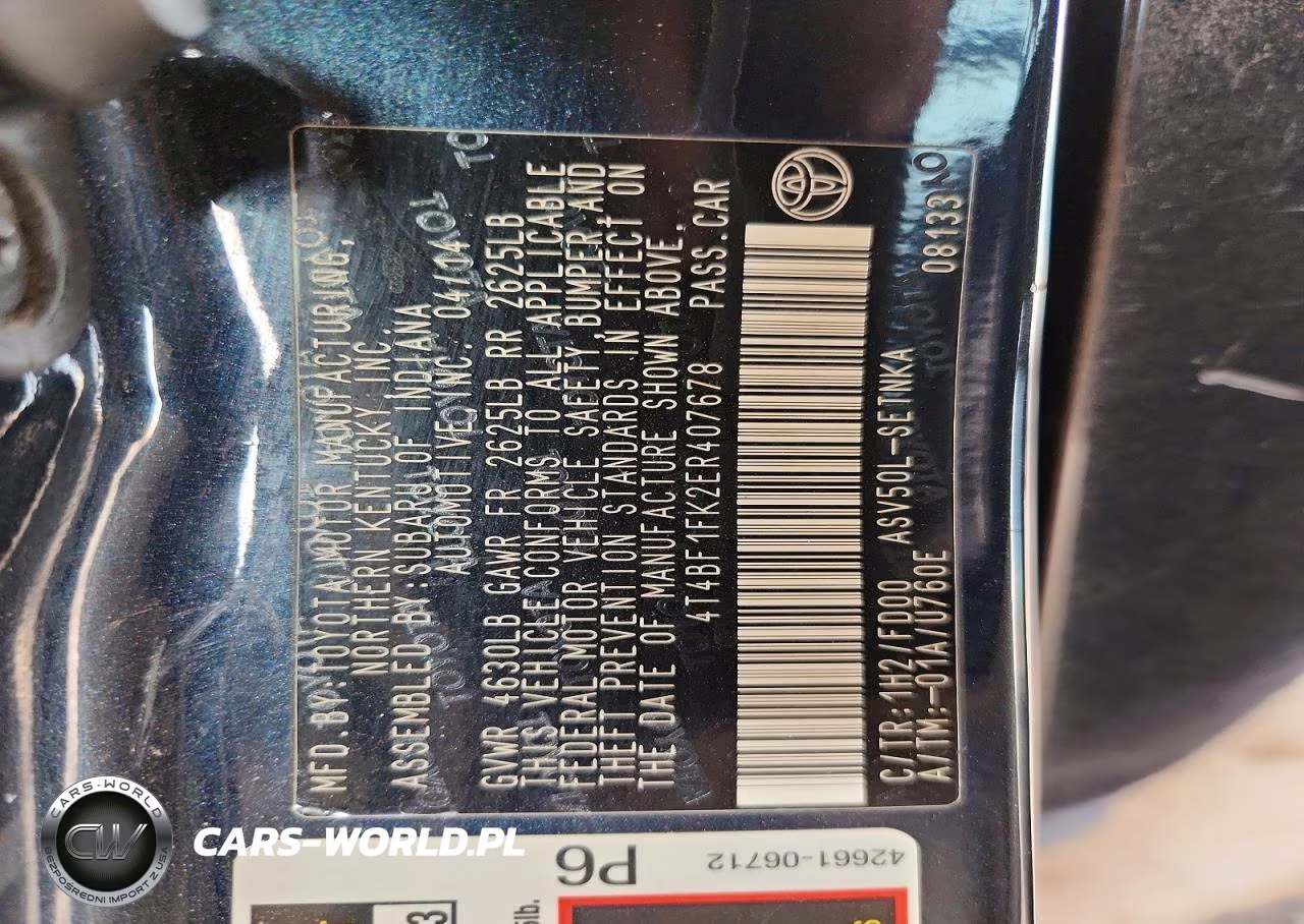 2014 Toyota Camry Le VIN:4T4BF1FK2ER407678 - 13