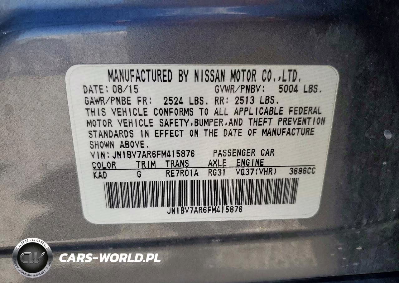 2015 Infiniti Q50 Premium VIN:JN1BV7AR6FM415876 - 12