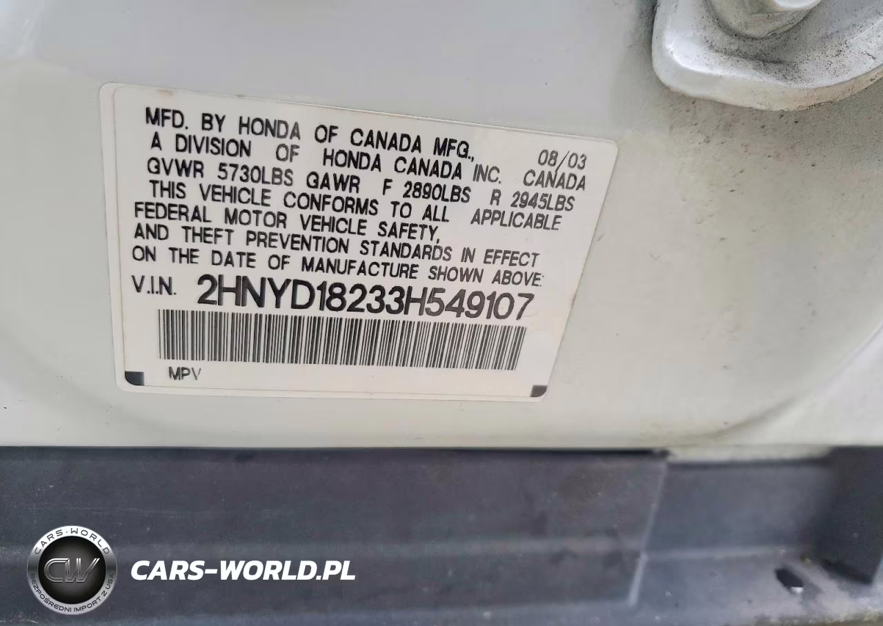 2003 Acura Mdx VIN:2HNYD18233H549107 - 13