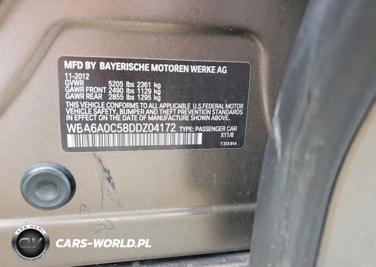 2013 BMW 640 I VIN:WBA6A0C58DDZ04172 - 12