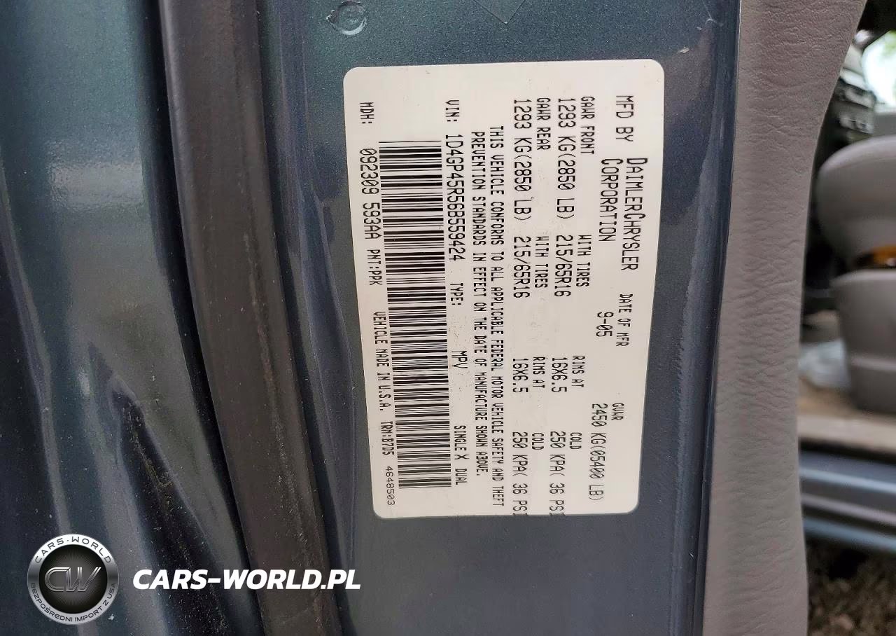 2006 Dodge Caravan Sxt VIN:1D4GP45R56B559424 - 13