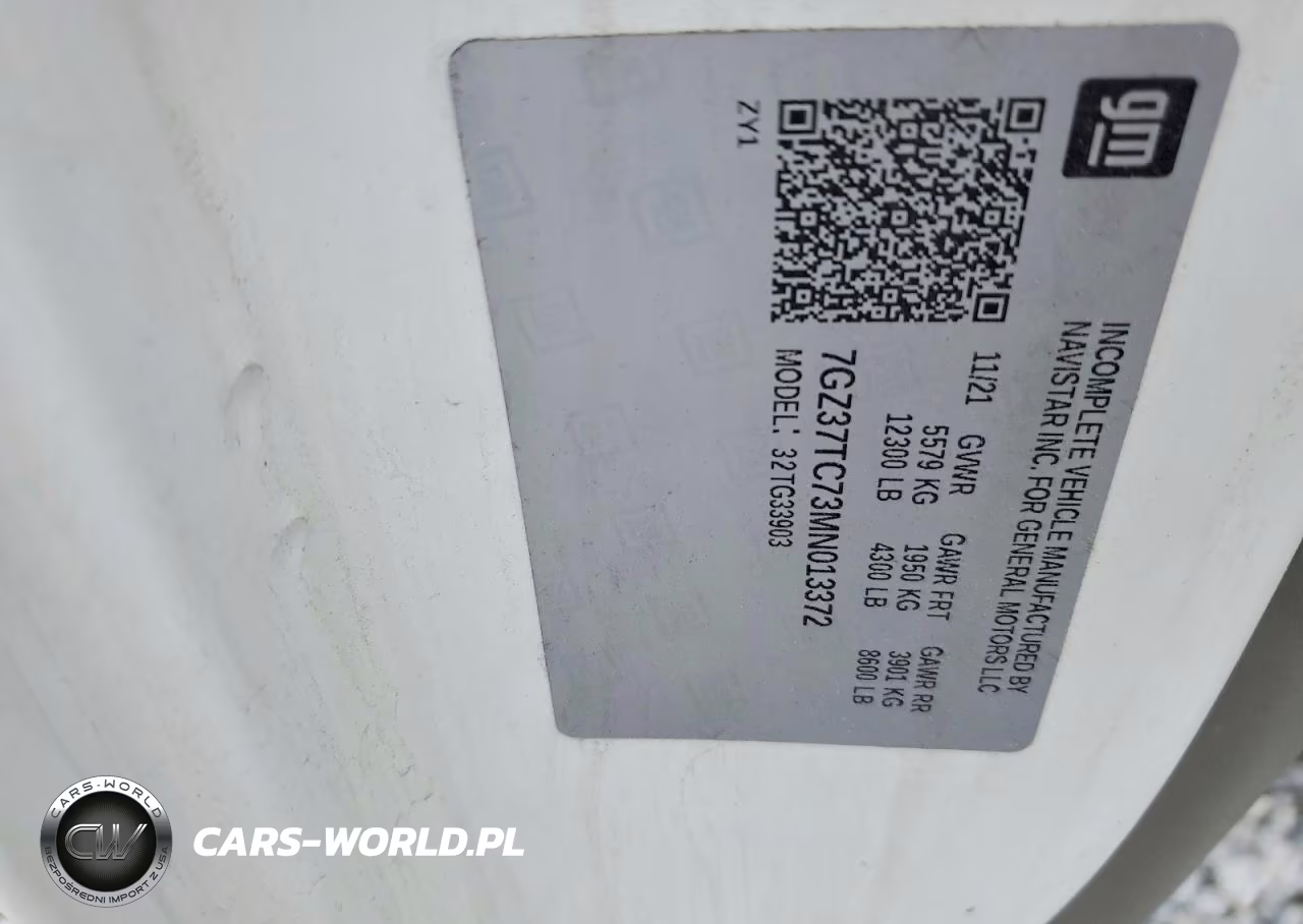 2021 GMC Savana Box Truck VIN:7GZ37TC73MN013372 - 12