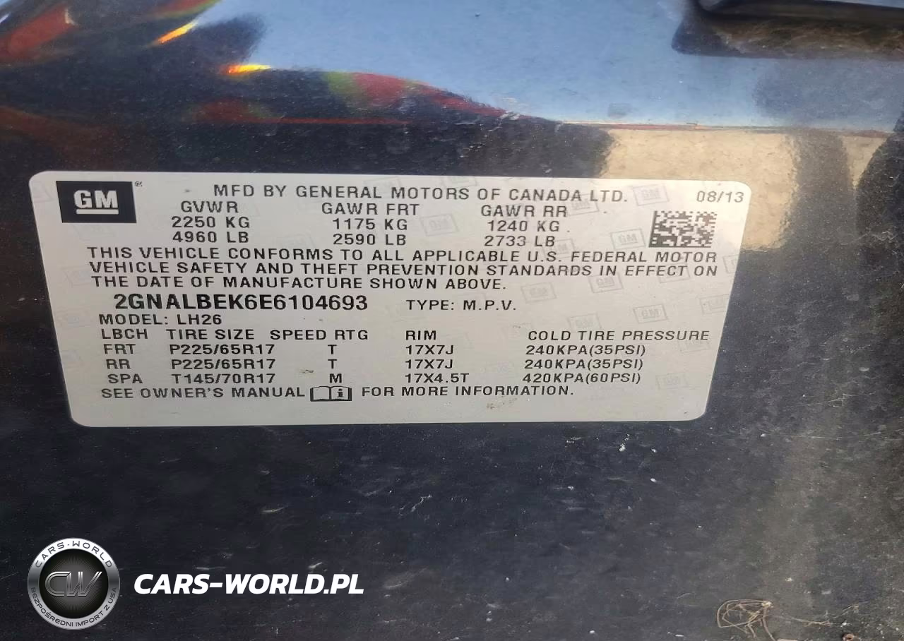 2014 Chevrolet Equinox Lt VIN:2GNALBEK6E6104693 - 13