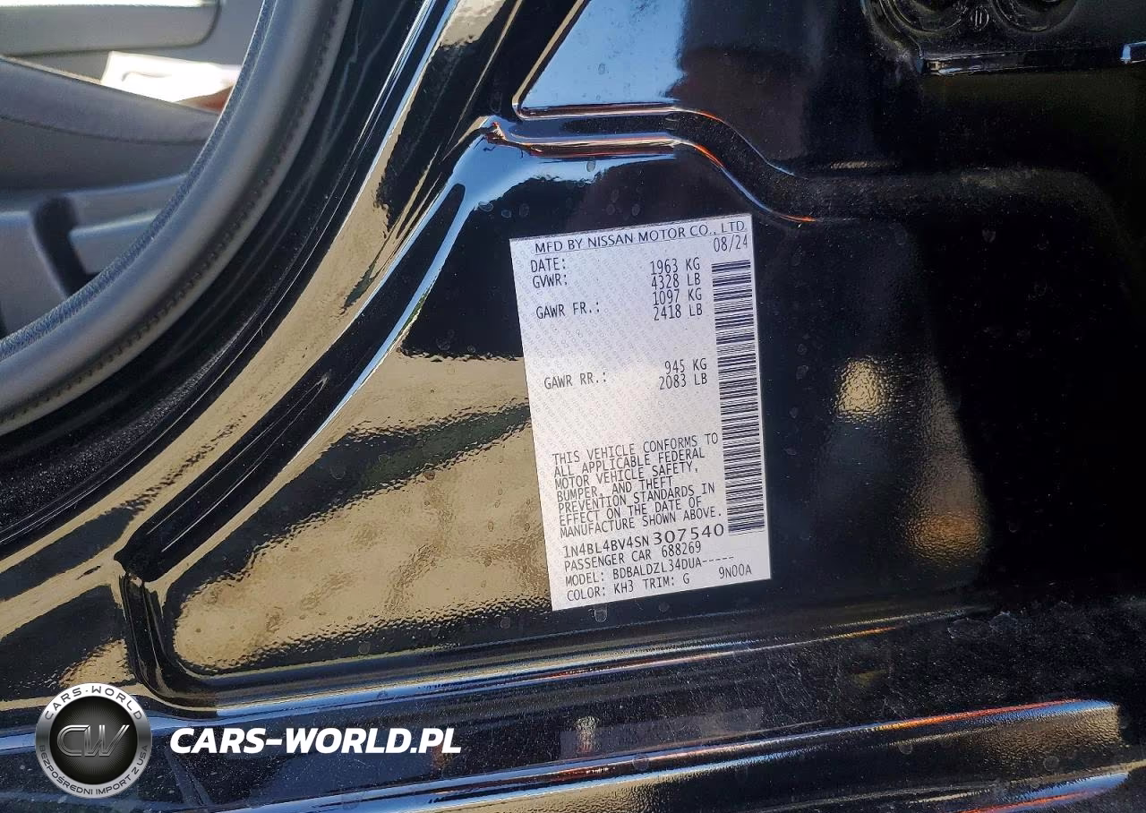 2025 Nissan Altima S VIN:1N4BL4BV4SN307540 - 13