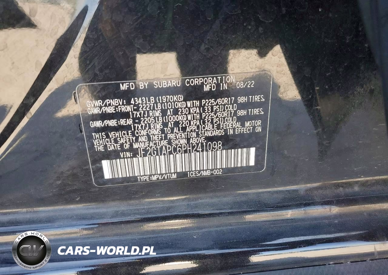 2023 Subaru Crosstrek Premium VIN:JF2GTAPC6PH241098 - 12