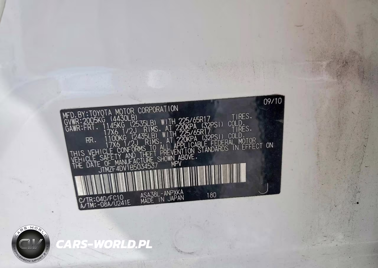 2011 Toyota Rav4 Base VIN:JTMZF4DV1B5034537 - 12