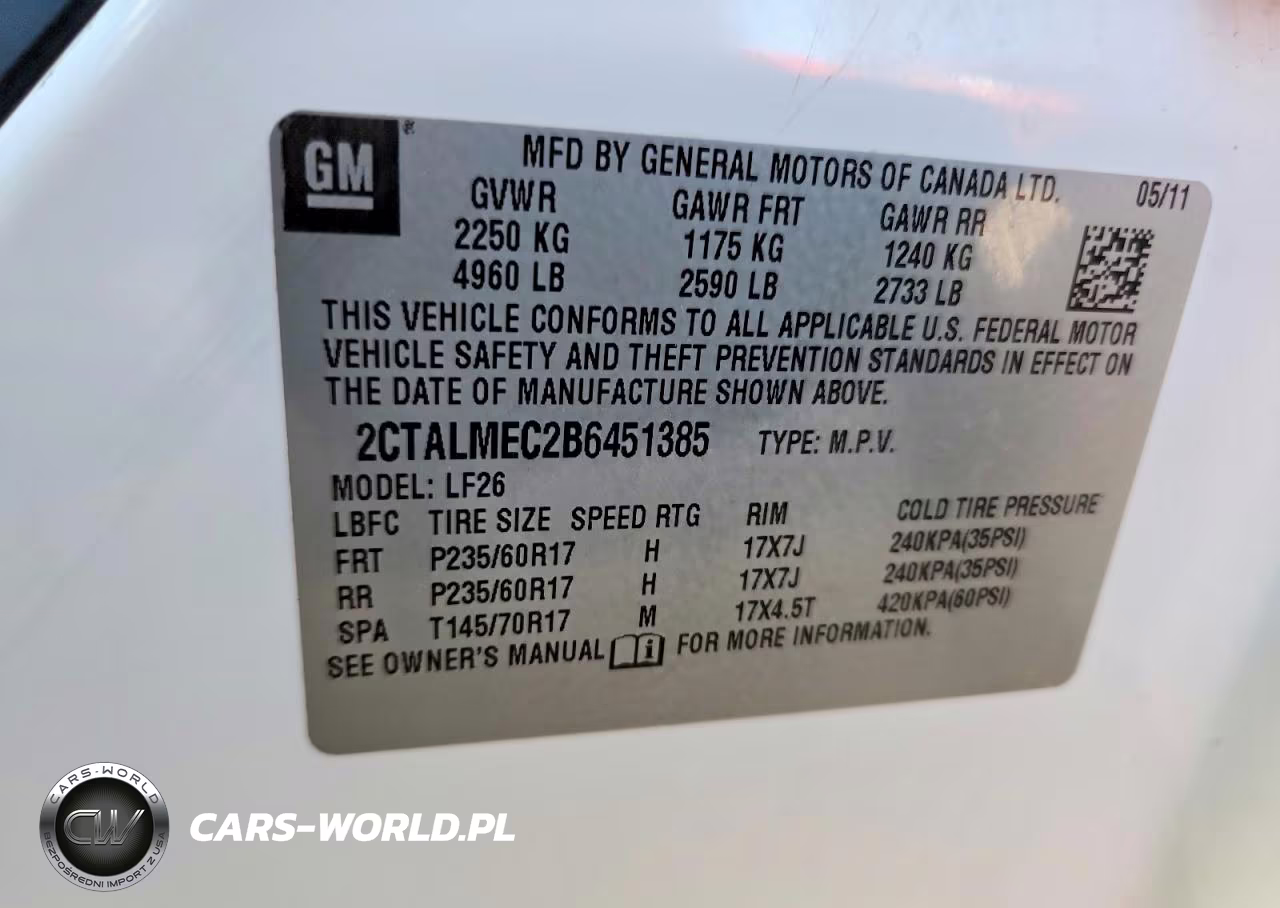 2011 GMC Terrain Sle VIN:2CTALMEC2B6451385 - 13
