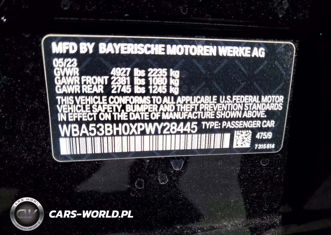 2023 BMW 530 I VIN:WBA53BH0XPWY28445 - 12
