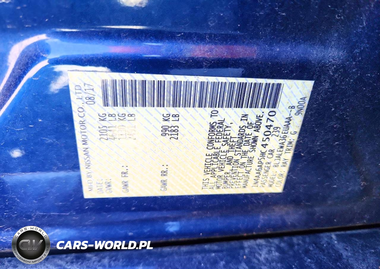 2017 Nissan Maxima 3.5 Sl VIN:1N4AA6AP5HC450470 - 12